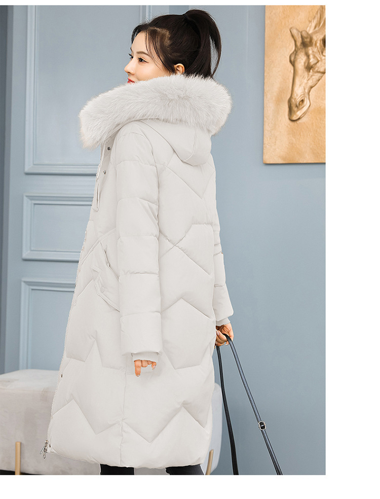 Women's long cotton-padded clothes winter new plus size Warm jacket cotton-padded clothes women loose slim cotton-padded clothes_voghion.com