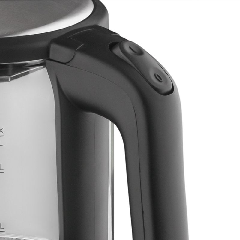 Bollitore elettrico in vetro da 2,5 l - Bollitore per acqua di grande capacità con spegnimento automatico e luce, spina UE/USA, sicuro_voghion.com