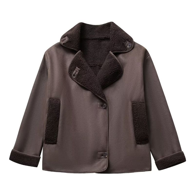 Cappotto caldo e imbottito in cotone con fodera in pelliccia, nuovo modello autunno-inverno da donna_voghion.com