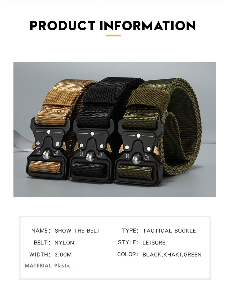 HOT Men's Outdoor Hunting Tactics Multi functional Buckle Nylon High Quality Marine Corps Canvas Belt_voghion.com