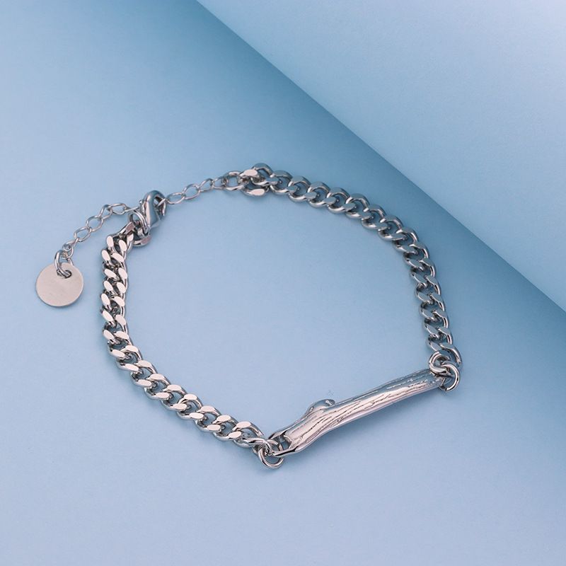 Bracciale con albero dell'amore in argento puro, coppia, per donne, tendenza, design di nicchia, con rami, personalità, catena cubana_voghion.com