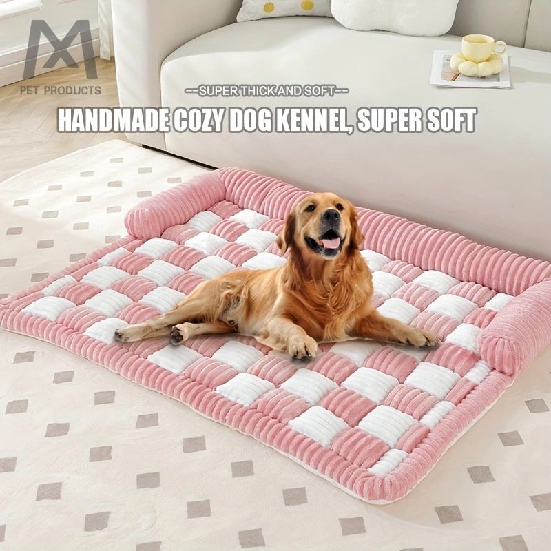 Thickened Plush Large Sleeping Dog Bed Pet Supplies Warm Mat_voghion.com