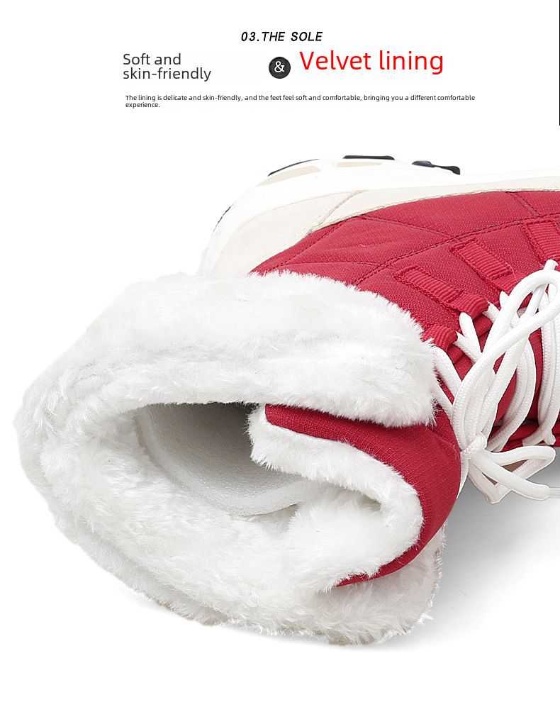 Novas botas femininas quentes de inverno para neve 2022, plus size, acolchoadas, de algodão nordeste, transfronteiriças, sapatos femininos de tamanho grande_voghion.com