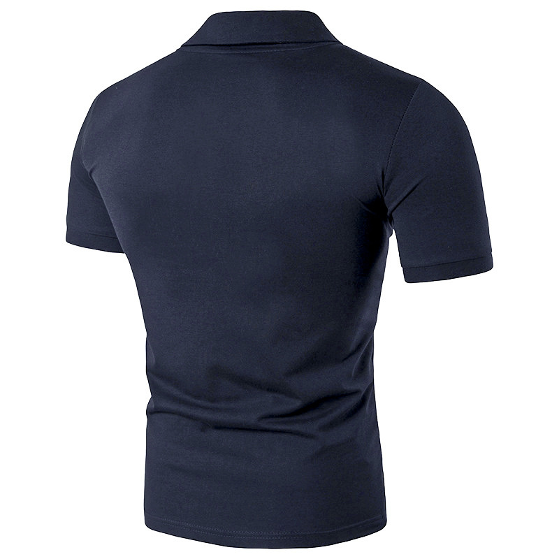 T-shirt a maniche corte da uomo casual slim fit con colletto a bavero T-shirt a maniche corte da uomo colorblock_voghion.com