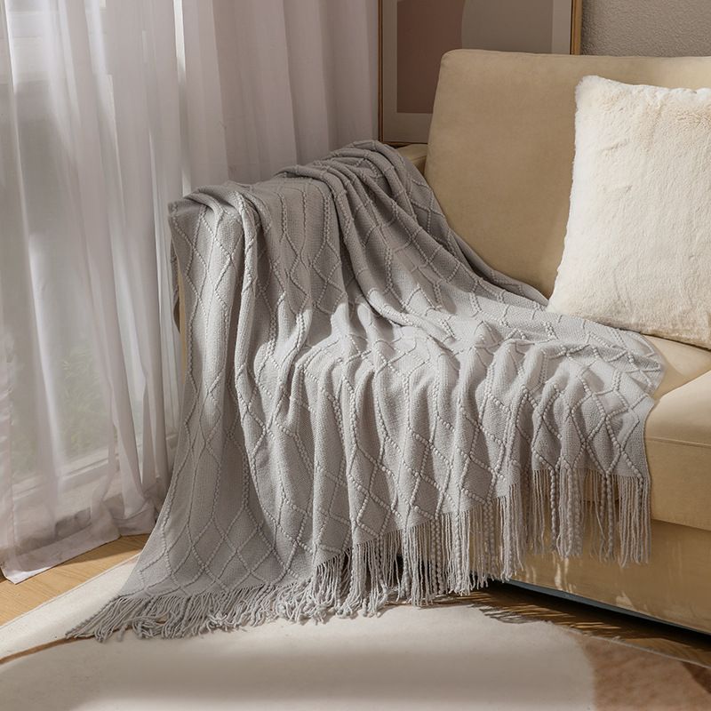 Capa de malha cauda sofá cama lance cobertor de lã nórdica para escritório de inverno_voghion.com