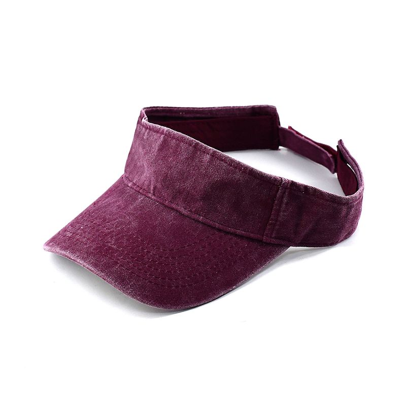 Unbeatable Quality Washed Denim Empty Top Worn Out Outdoor Sports Hat, Summer Running Sun Hat_voghion.com
