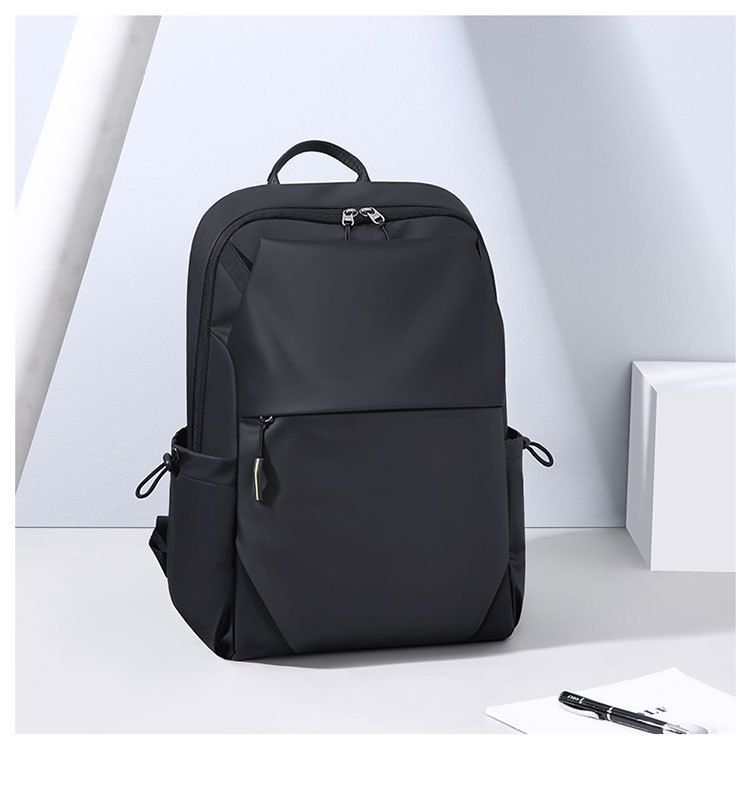 Herenmode Rugzak Elegante en minimalistische rugzak Heren waterdichte leren film Heren tas 15 inch Computertas Casual rugzak Zwarte reistas_voghion.com