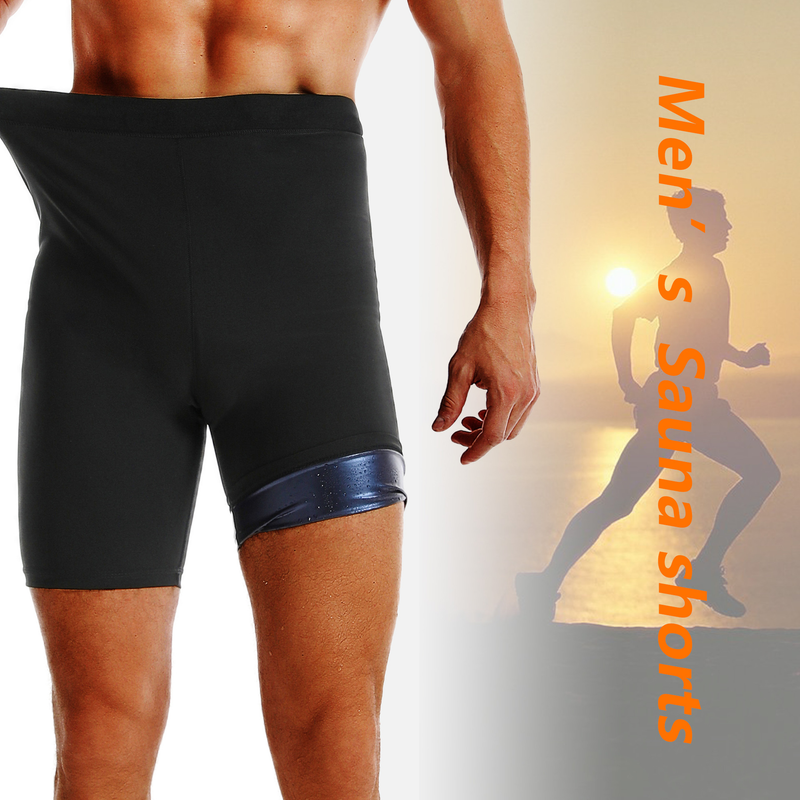 men's sports waist shaping and abdomen sauna shorts sweat pants bodybuilding body shaping elastic waist shorts_voghion.com
