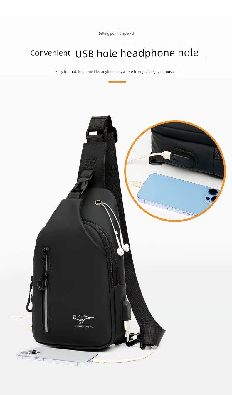 Borsa a tracolla monospalla impermeabile di grande capacità, per sport all'aria aperta, da uomo, casual_voghion.com