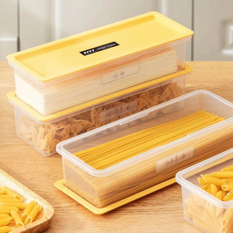 Pasta Storage Container 2kg - Large Capacity Fresh-Keeping Airtight Pantry Organizer For Spaghetti Kitchen Storage_voghion.com