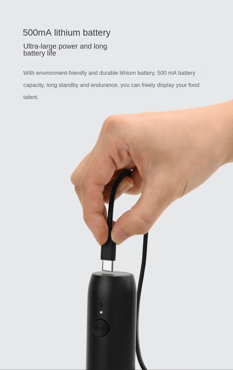 Rechargeable Milk Electric Blender Handheld Wand for Coffee Beverage Blender, Cappuccino Mini Frother_voghion.com