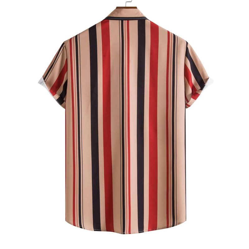 Men's Clothing Summer New Striped Shirt Men's Casual Shirt Short Sleeve Shopify_voghion.com