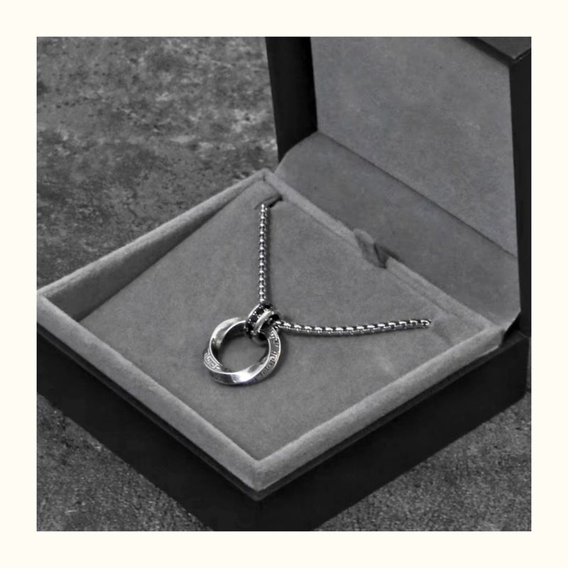 Mobius Strip Necklace For Men, Cool And Unique Design, High-End Hip-Hop Pendant, Personalized Unisex Accessory_voghion.com