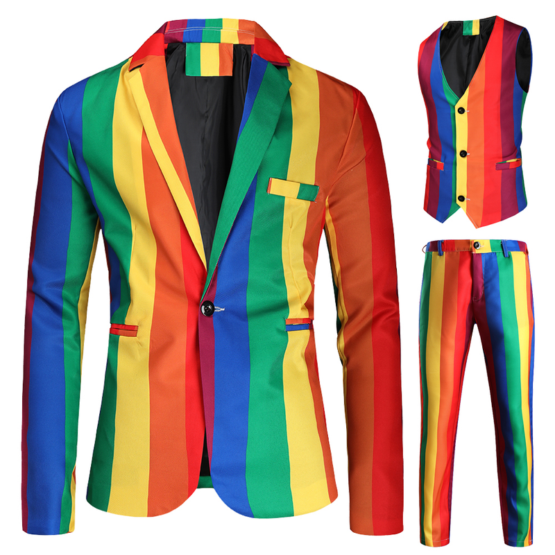 pantaloni gilet da uomo tre pezzi per capodanno slim fit con un bottone_voghion.com