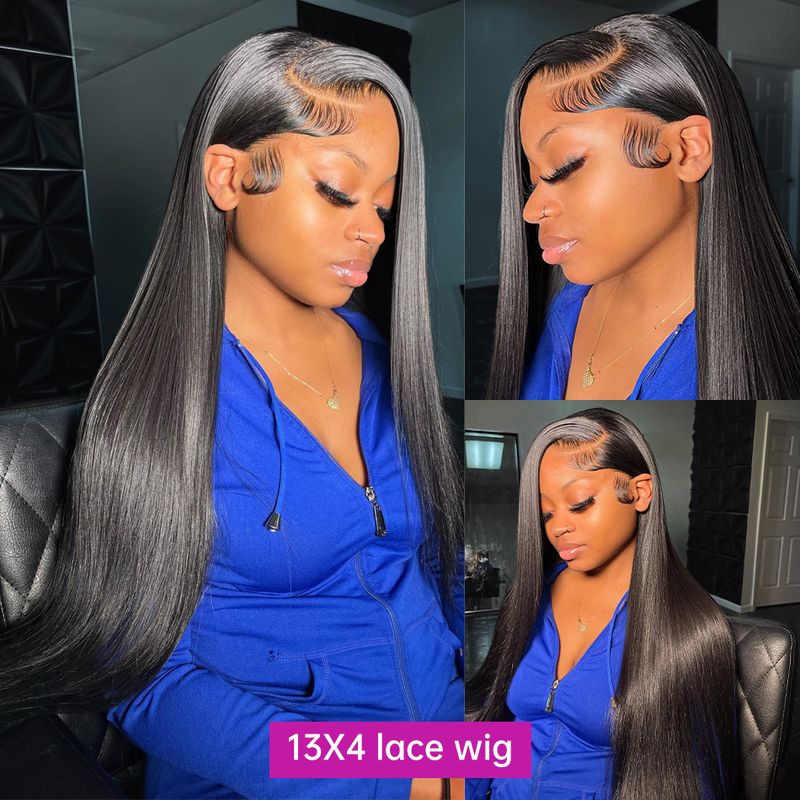 hete verkoop 250% Bone Straight 5x5 Lijmloze Voorgeplukte 13x4 Frontale Pruik 13x6 Transparante Kant Front Pruiken Voor Vrouwen_voghion.com