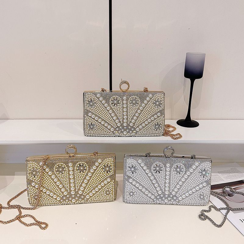 New Style Socialite Pearl Women's Cheongsam Handbag Beaded Clutch Evening Dress Bag_voghion.com
