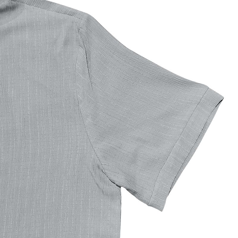 2024 Summer Men's Shirt Casual Loose Short Sleeve Beach Button-Up Top_voghion.com