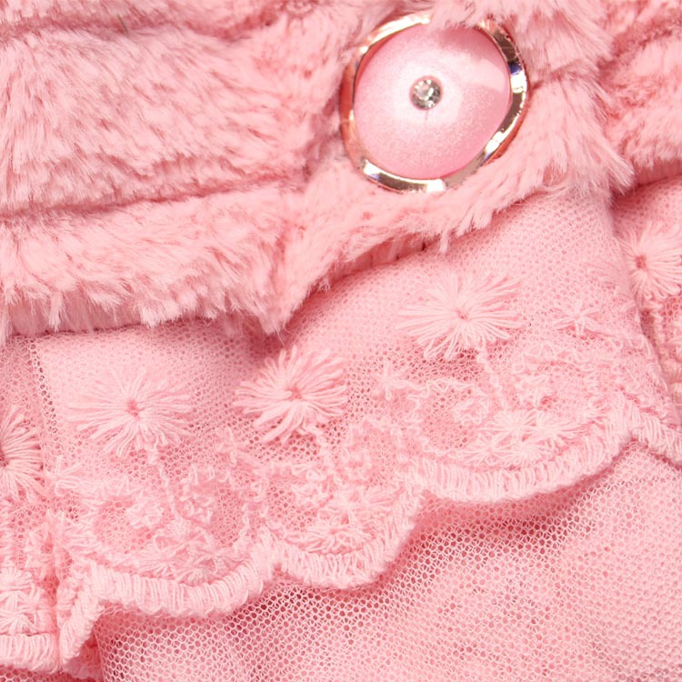 Girls' Foreign Trade Winter Children's Coat Girls' Furry Pearl Pendant Coat Fashion Furry Coat_voghion.com