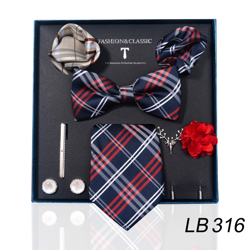 /Men's Ties & Handkerchiefs wedding groom's tie pocket square corsage gift box set men's tie ready stock wholesale_voghion.com