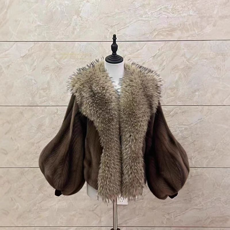 Damenbekleidung Luxuriöser Kunstnerz-Pelzmantel mit Leopardenmuster, Jacke für Damen, elegante mittellange Winteroberbekleidung, Kunstpelzmäntel_voghion.com