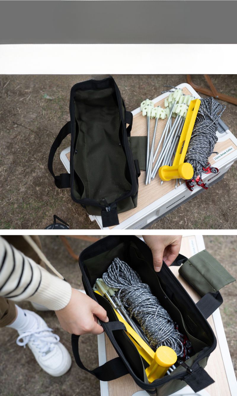 Tenda da campeggio portatile, grande capacità, per esterni, accessori, borsa per attrezzi, telo da terra, corda antivento_voghion.com
