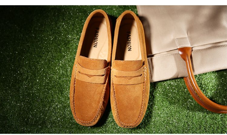 38-50 Casual Fashion Genuine Leather Loafers Moccasins Slip On Men Flats Male Driving Shoes_voghion.com