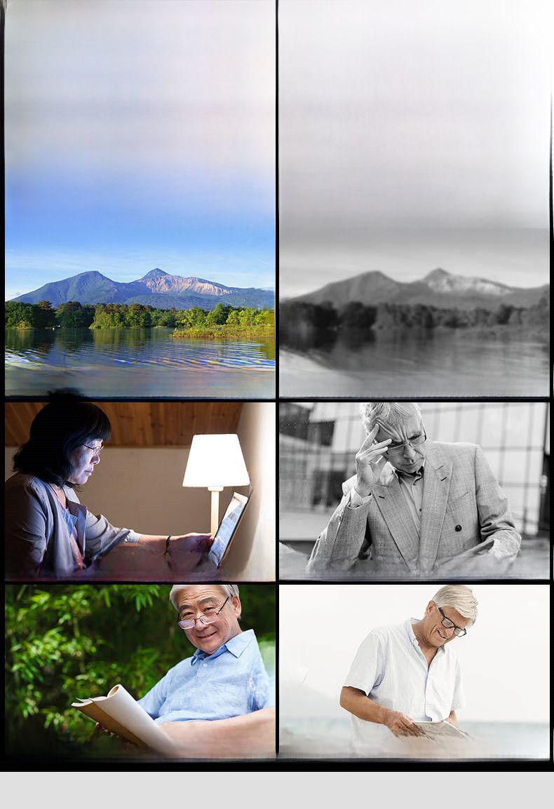Nuovi occhiali da lettura progressivi multi-focus anti-luce blu con zoom automatico, funzione doppia luce da lontano e da vicino, presbiopia uomo e donna_voghion.com