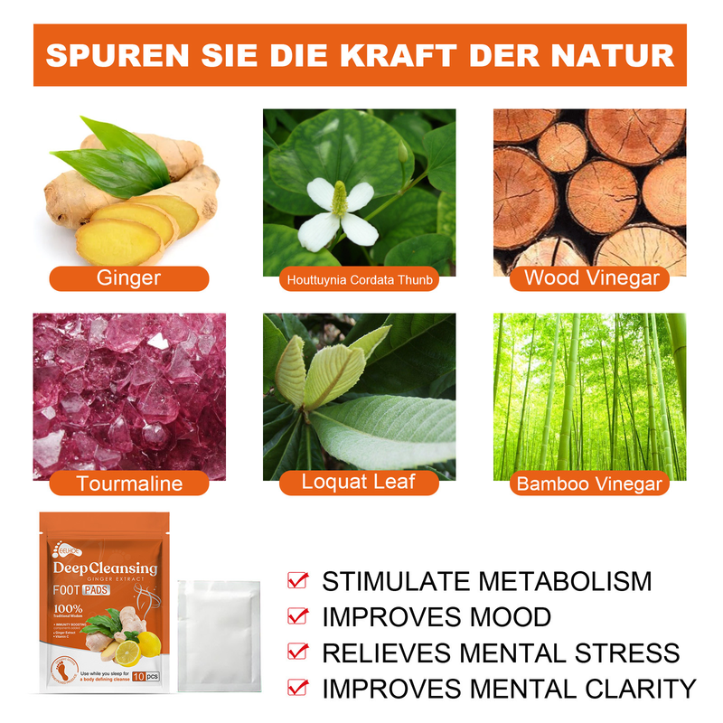 Ginger Beautiful Fußpflaster verbessert die Schlafqualität, lindert körperlichen und geistigen Entspannungsdruck, Fußpflege Fußpflaster_voghion.com