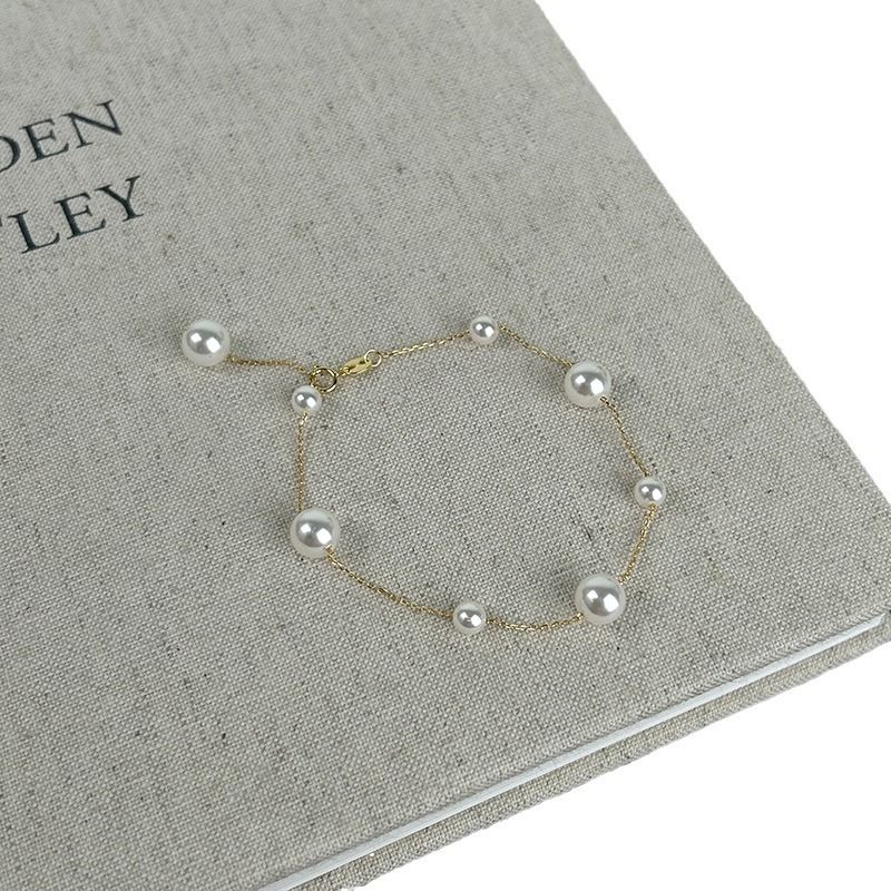 Forest Candy Planet|Neue Version Sternenhimmel Perfekte runde Shijia-Perle Handgefertigtes Silberarmband Verstellbar Starkes Licht_voghion.com