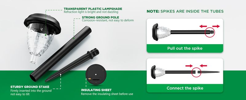 Lumini solare super luminoase, impermeabile, pachet de 10, de la amurg la zori, până la 12 ore, lumini solare pentru alei exterioare, cu pornire/oprire automată, lumini LED pentru peisaj_voghion.com