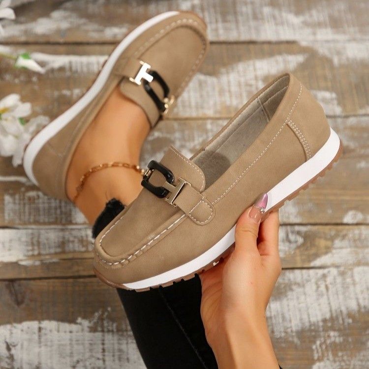 Fashion Fit Single für Frauen 24 neue runde Zehenpartie Mode lässig Plus Size Le Fu Dou Schuhe kleiner Duftstil_voghion.com