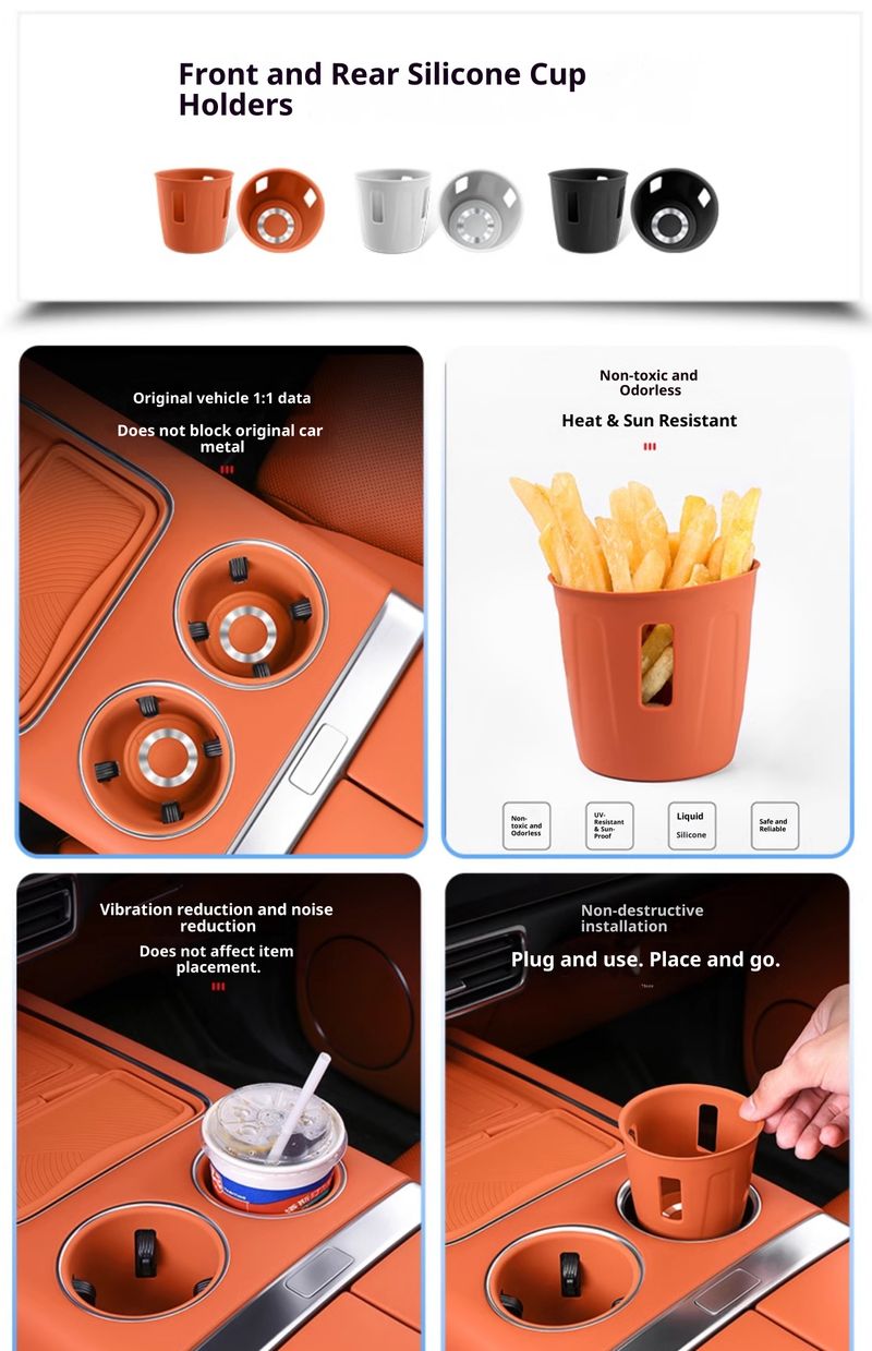 Passend für L6 L7 L8 L9 Silikonkollektion Mittelkonsolen-Getränkematte Auto-Modifikation Innenausstattung_voghion.com