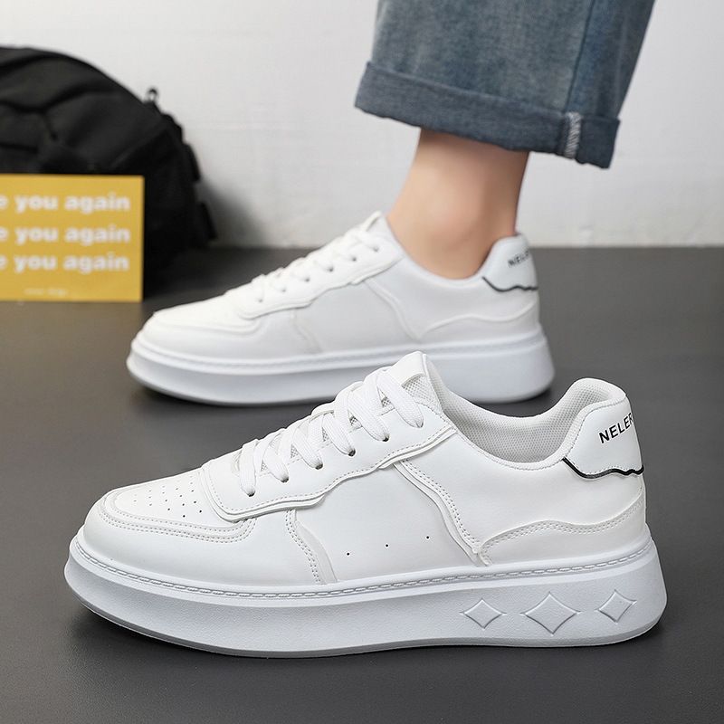 Men's Shoes, Little White Shoes, Male Students, Korean Version Of Versatile Platform Sports Shoes, Casual Board Shoes_voghion.com