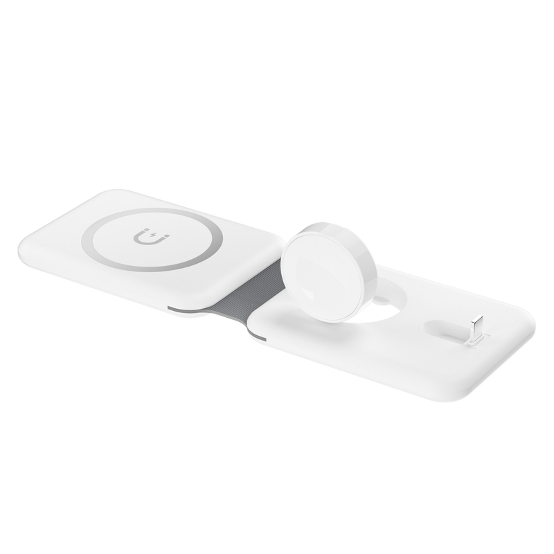 New Magnetic Wireless Charger 3-in-1 Folding Portable Charging Suitable For Phone Watch Earphones_voghion.com
