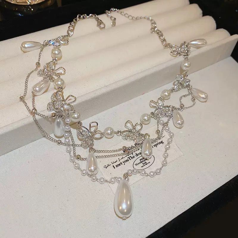 Collana girocollo di lusso con luce di cristallo esagerata, catena per clavicola da donna alla moda_voghion.com