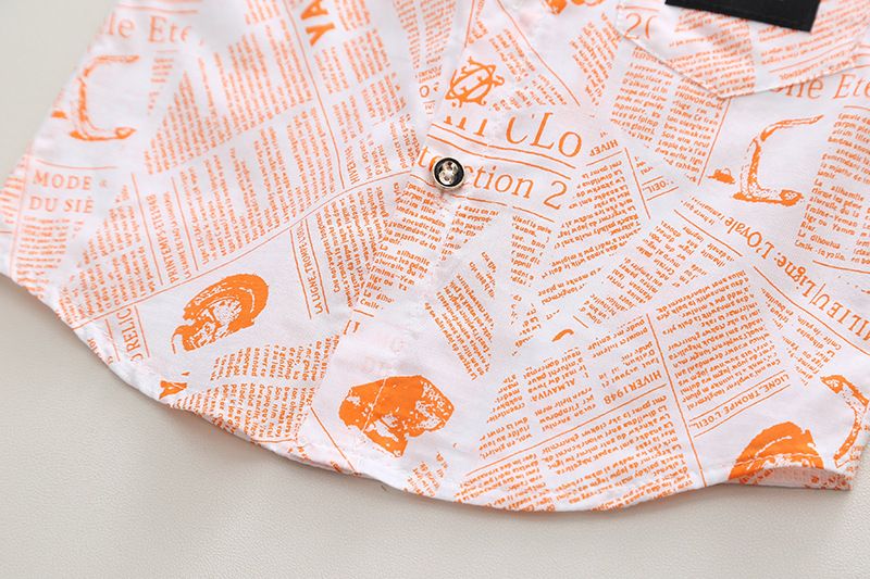 Ensemble chemise et short à manches courtes pour garçon, deux pièces, pour bébé de 0 à 4 ans, 2_voghion.com