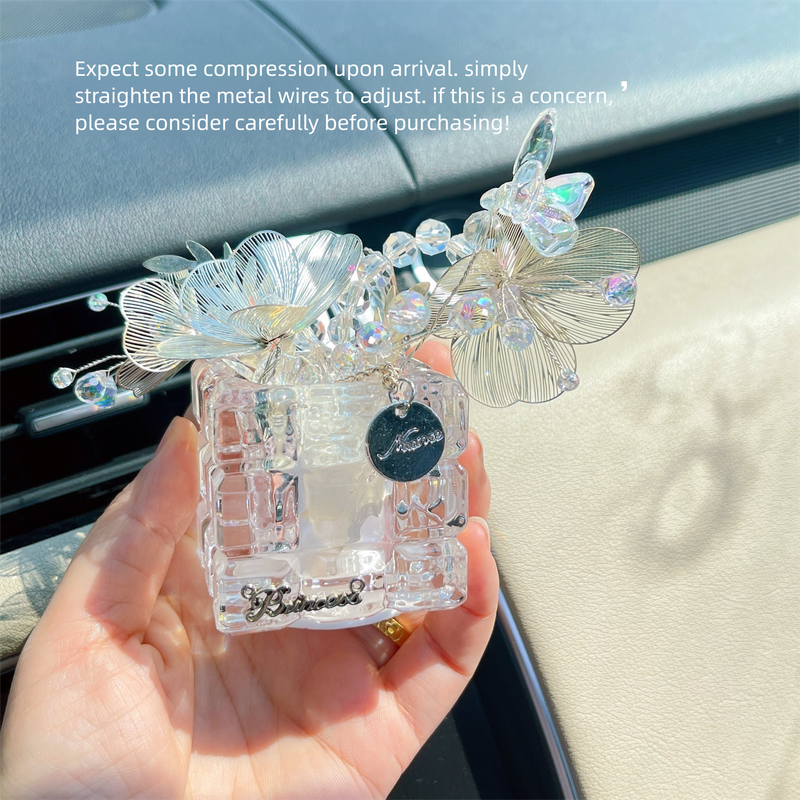 Crystal Flower Ornament For Dashboard, Girl's Interior Decoration, Car Decoration_voghion.com