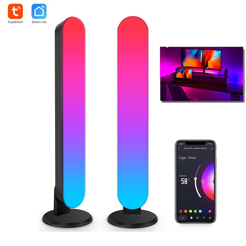 Tuya Symphony Light Bar Bluetooth WiFi+IR Smart LED Ambient Light Ambilight Color Bar Light tinka Alexa Google Home_voghion.com