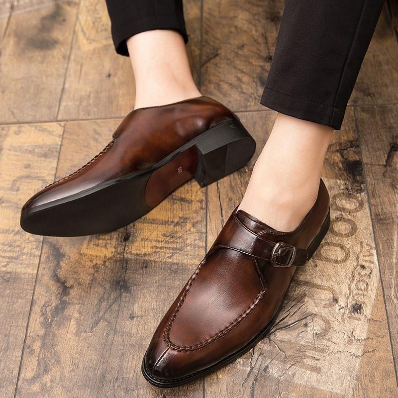 Mocassins en cuir pour hommes, style coréen, tendance, style britannique, style business, formel, décontracté, nouvelle collection 2025_voghion.com