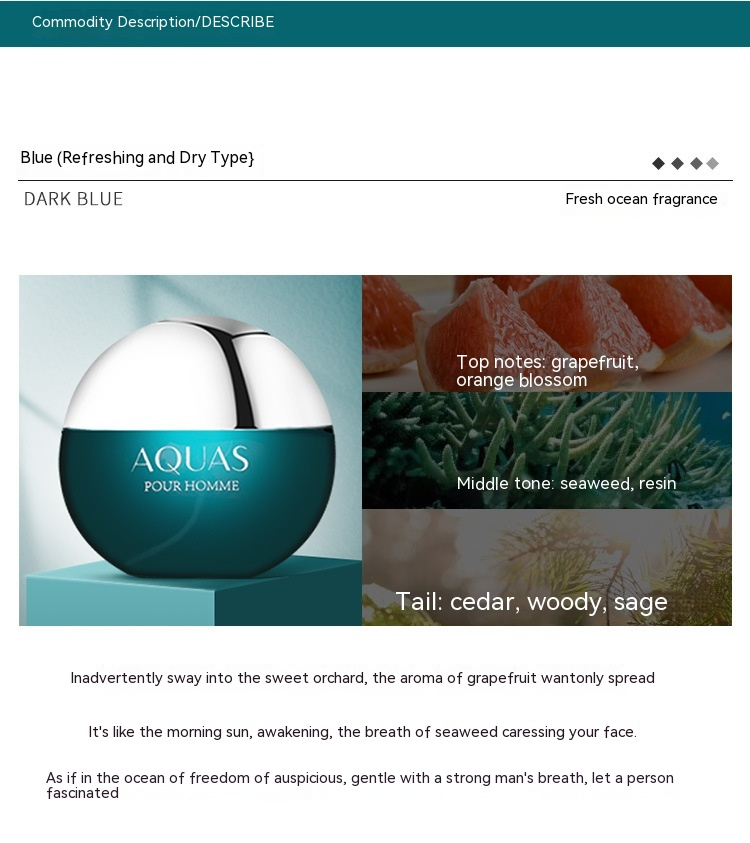 Jaunas Hot Selling Smaržas WARMKISS Blue Vīriešu smaržas Ocean Fragrance Lasting Eau De Cologne Ocean Fragrance Smaržas_voghion.com