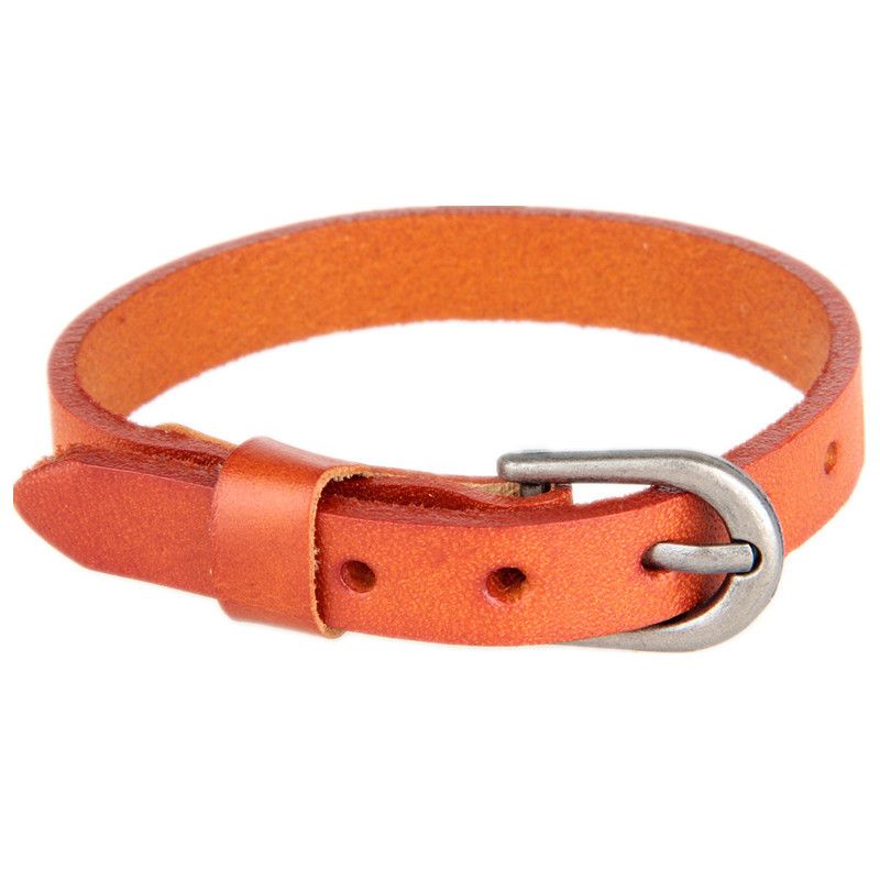 Rindsleder Einfache Perlen Glatte Strap Bunte Casual Trendy Leder Armband_voghion.com