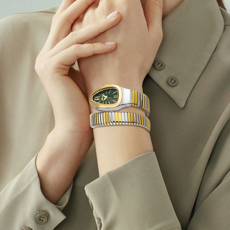 Montre-bracelet enveloppante en forme de serpent MISSFOX pour femme, accessoire tendance et unique_voghion.com