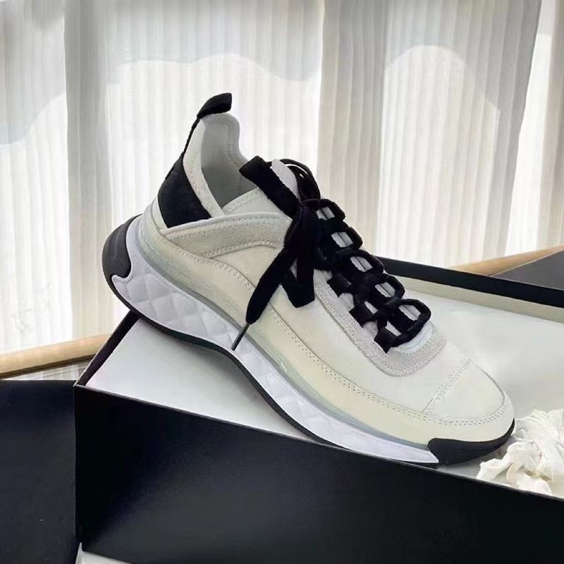 2026 Style Top ChaneI Version Pure Original Sneakers Diamond Mesh Color Block Dad Comfortable Black And Height Increasin_voghion.com