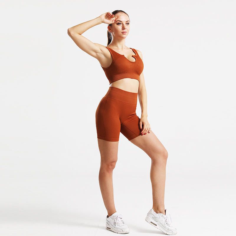 Yoga Elastic High Waist Shorts For Women_voghion.com