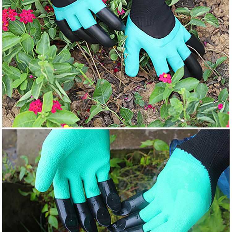 Trädgårdsgrävningshandskar Trädgårdshandskar klor Garden GenieGloves Hett säljande trädgårdsredskap_voghion.com