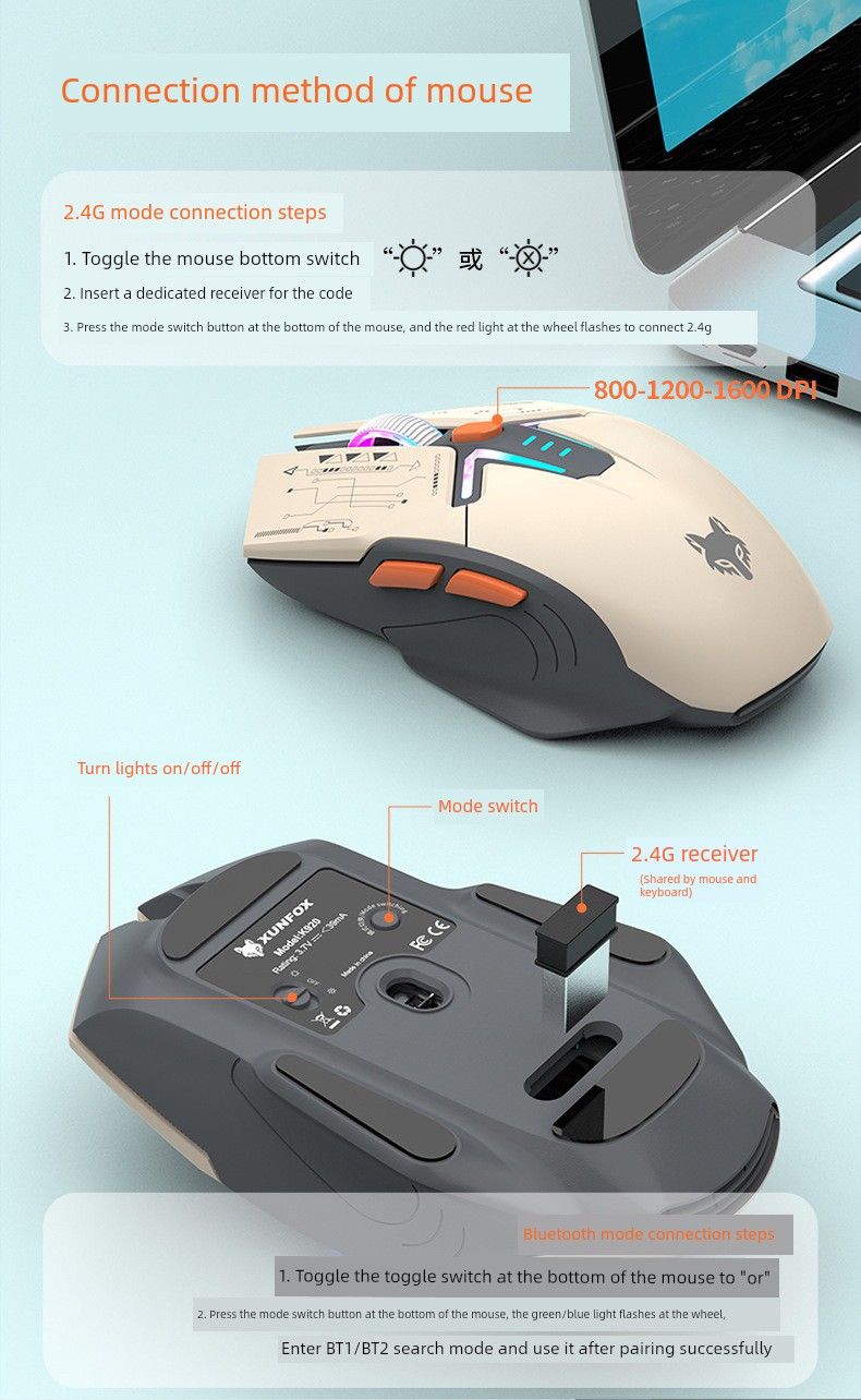 Sier Fox K920 Bluetooth vezeték nélküli billentyűzet és egér szett asztali számítógéphez, laptophoz, tablethez, otthoni használatra._voghion.com