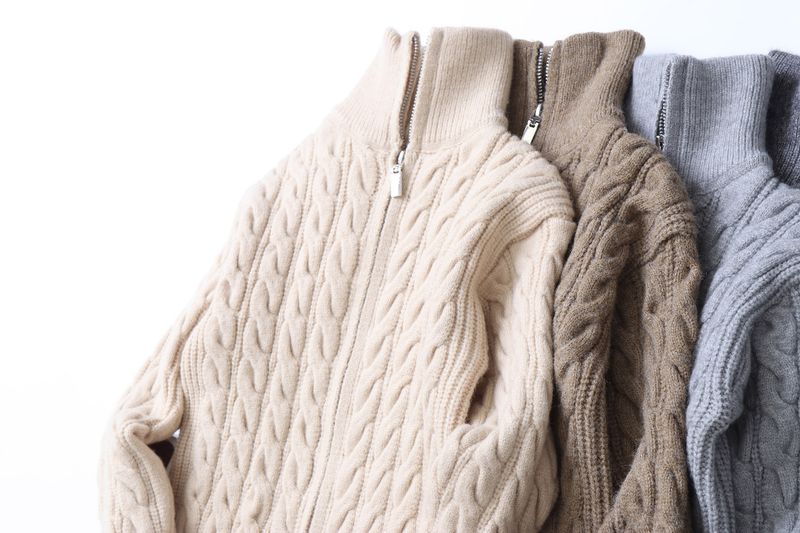 Suéter de cuello alto de lana de cordero para madres e hijos: jersey de punto grueso para niños grandes (8 años o más), ropa de invierno suave y cálida (varios colores y tallas)_voghion.com