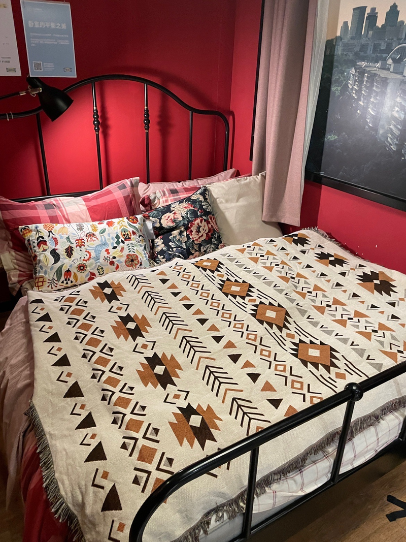 Vanlife Ethno-Stil Zelt-Innenkissen, aufblasbares Bett, Sofa, Decke, Strand, Picknick-Teppich_voghion.com
