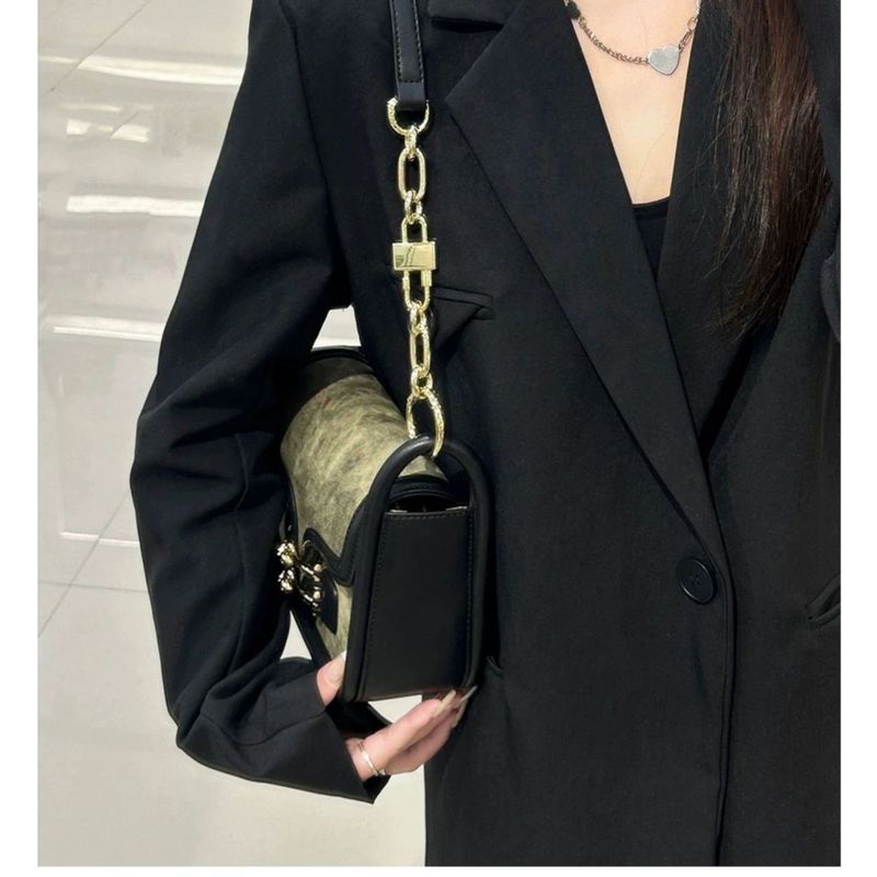 2024 New Autumn/Winter Green Simple and Fashionable Versatile One Shoulder Three Dimensional Commuter Small Square Bag_voghion.com