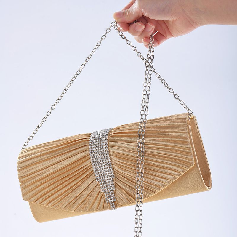 Borse da donna, borse alla moda, pochette da sera rettangolari, borse a tracolla plissettate, all'ingrosso_voghion.com